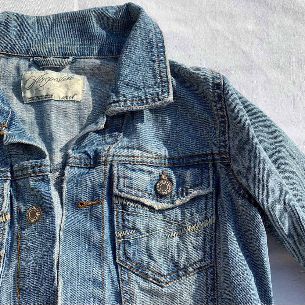 ☀️4/25 Aeropostale Faded Denim Coat w/Pockets